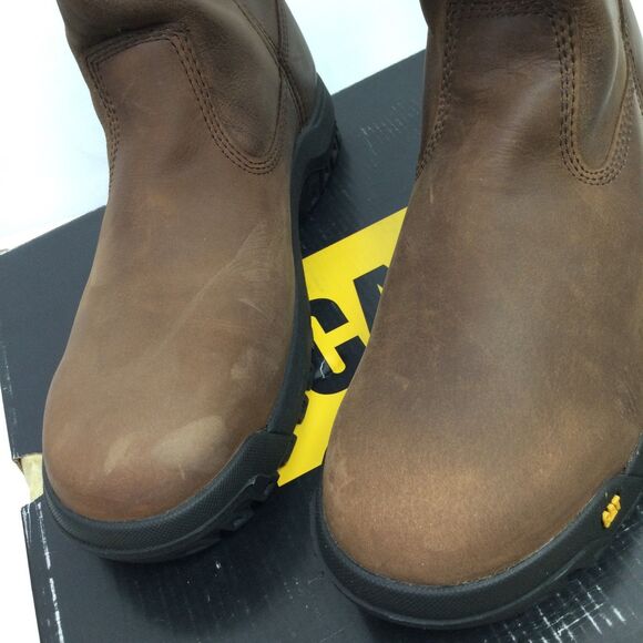 CAT Caterpillar P51034 Drawbar Pull-On Soft Toe Summer Brown Work Boots Shoes - Picture 5 of 12